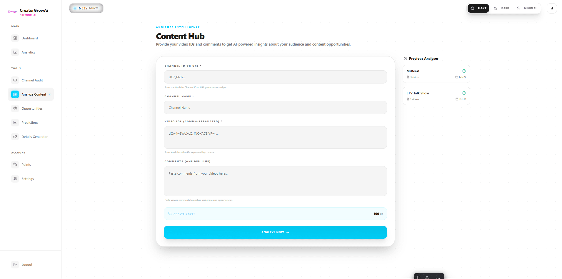 Content Hub — Analyze Content